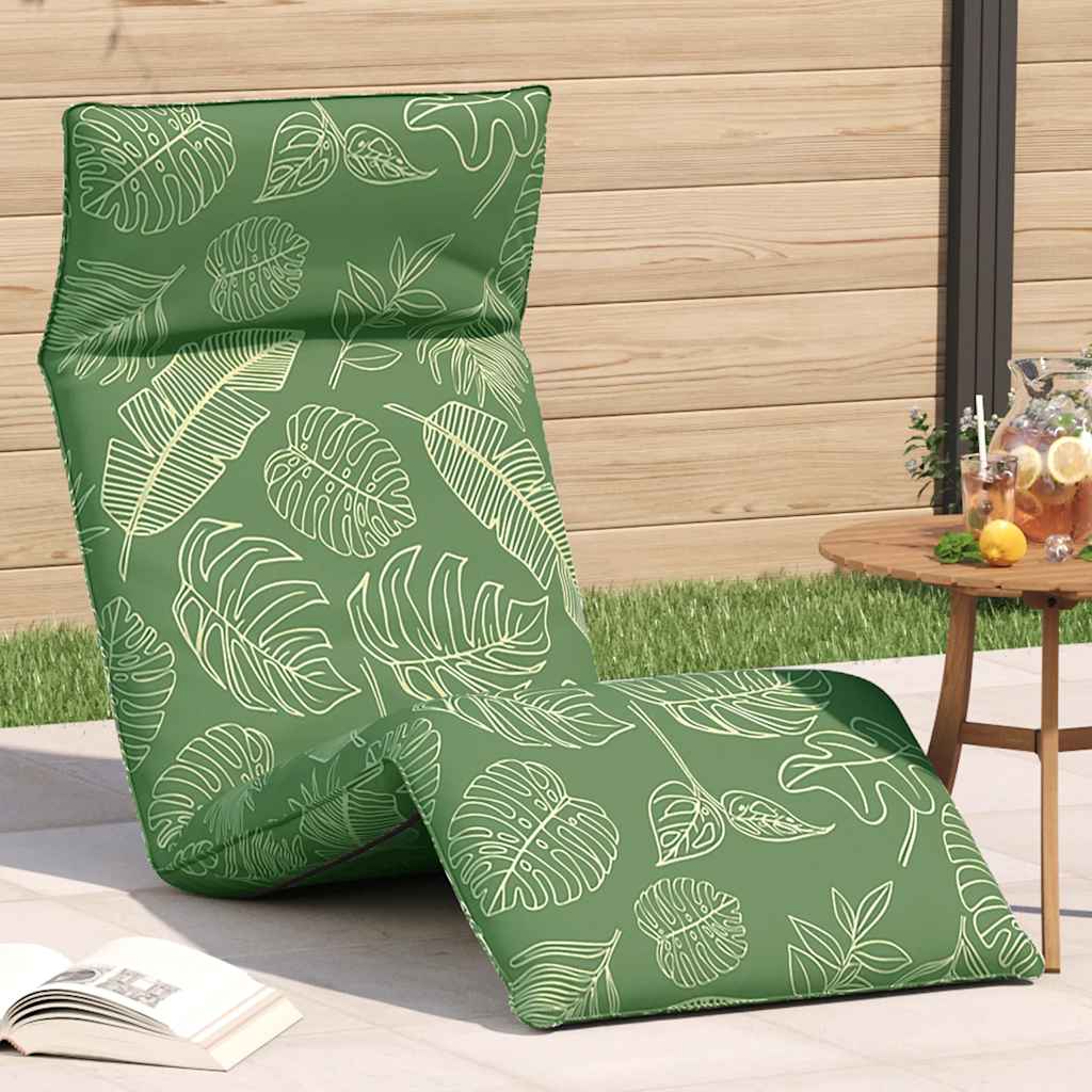 Sklopiva ležaljka s uzorkom lišća 175x54x8,5 cm Oxford tkanina
