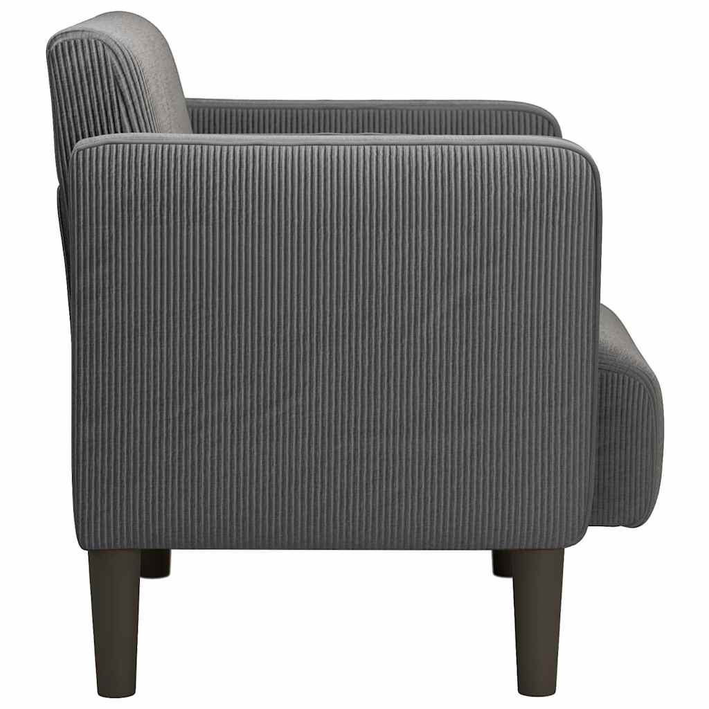 Sofa fotelja s naslonima za ruke tamno siva 54 cm