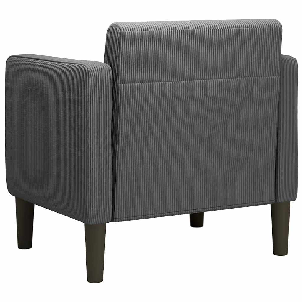 Sofa fotelja s naslonima za ruke tamno siva 54 cm