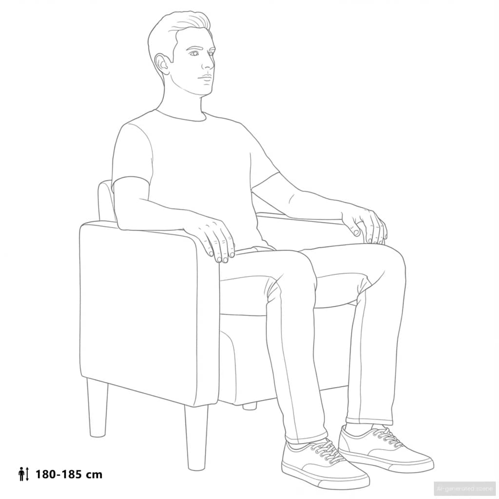 Sofa fotelja s naslonima za ruke tamno siva 54 cm