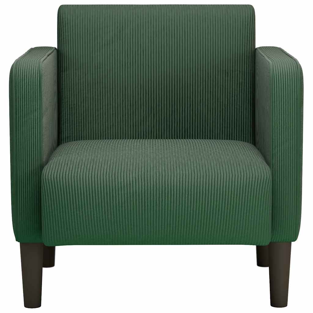 Sofa fotelja s naslonima za ruke tamno zelena 54 cm