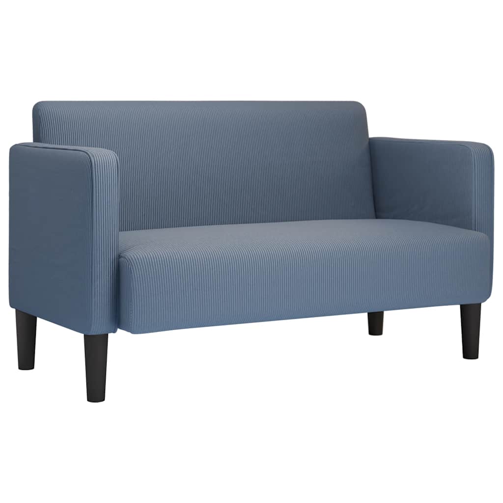 Sofa za dvije osobe plava 109 cm samt tkanina
