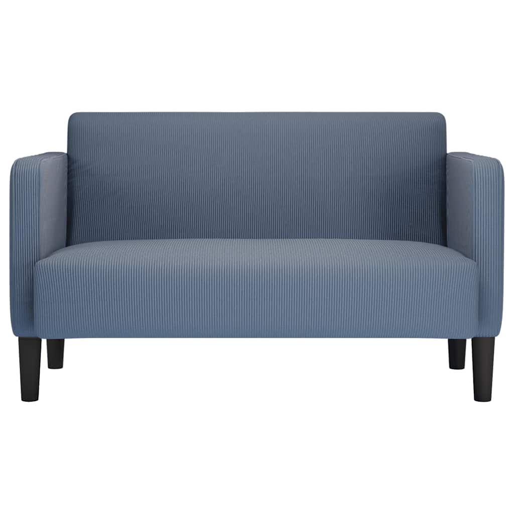 Sofa za dvije osobe plava 109 cm samt tkanina