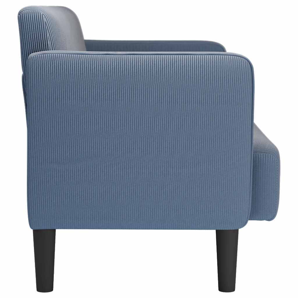 Sofa za dvije osobe plava 109 cm samt tkanina