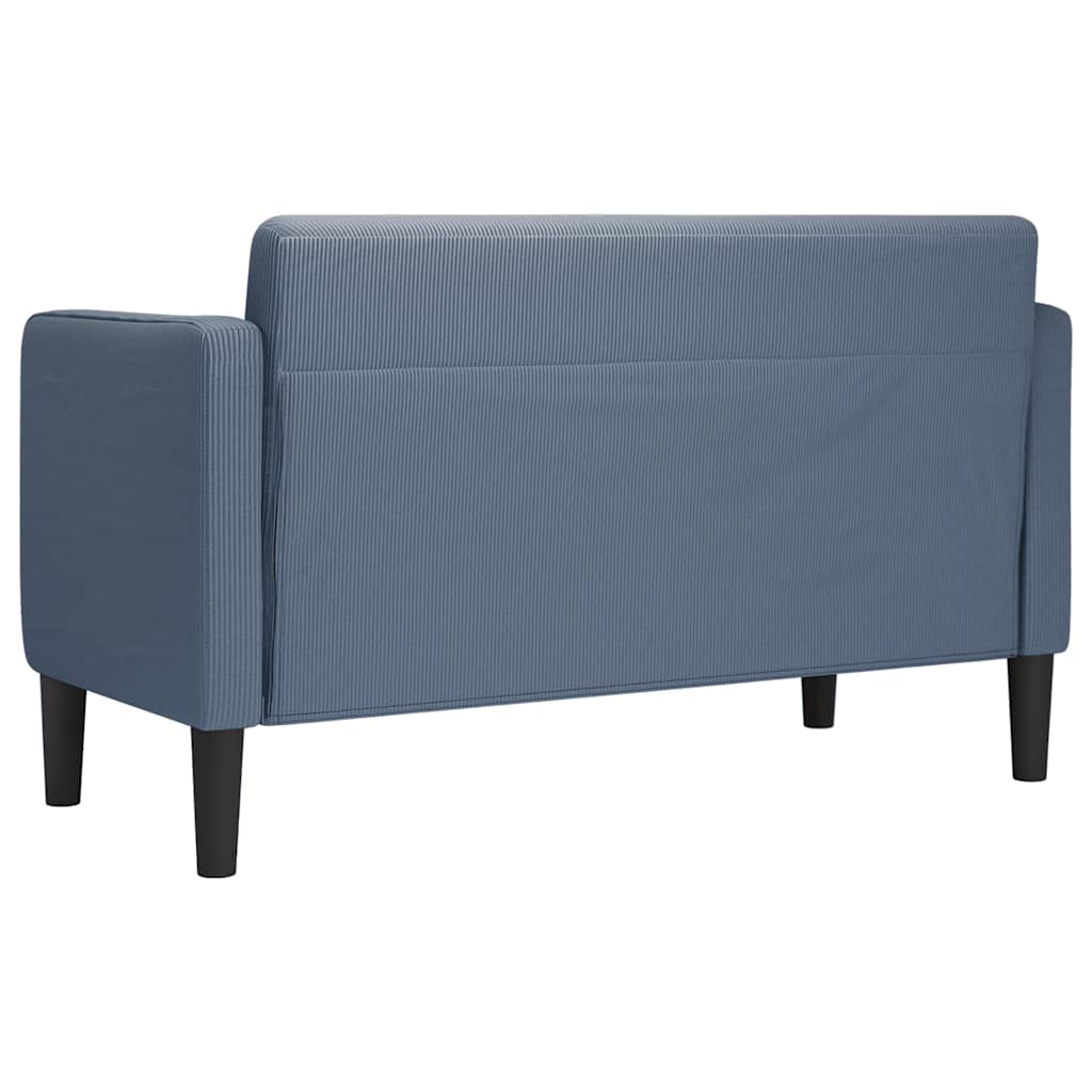 Sofa za dvije osobe plava 109 cm samt tkanina