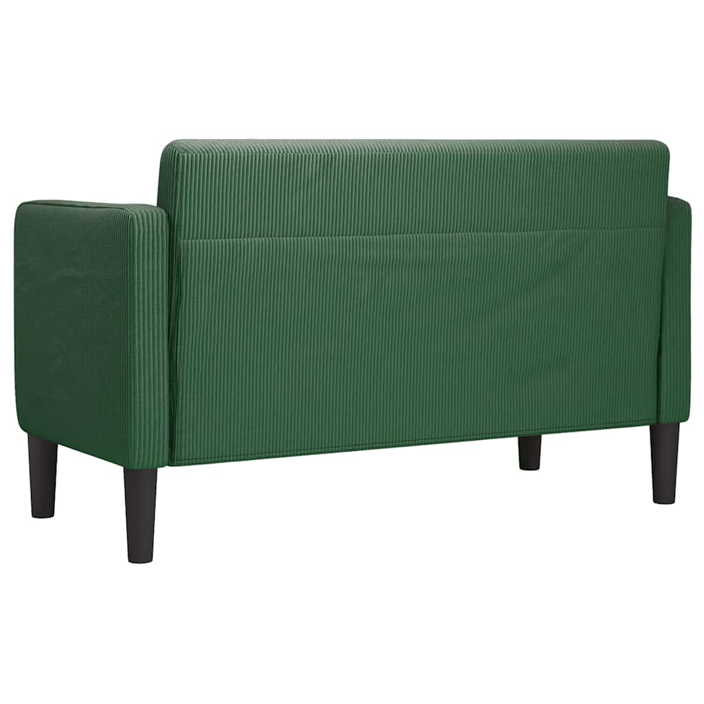 dvosjed kauč tamno zelena 109 cm samt tkanina