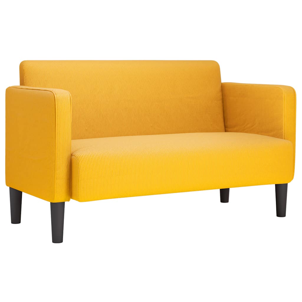 Dvosjed kauč svijetložuta 109 cm samtana tkanina
