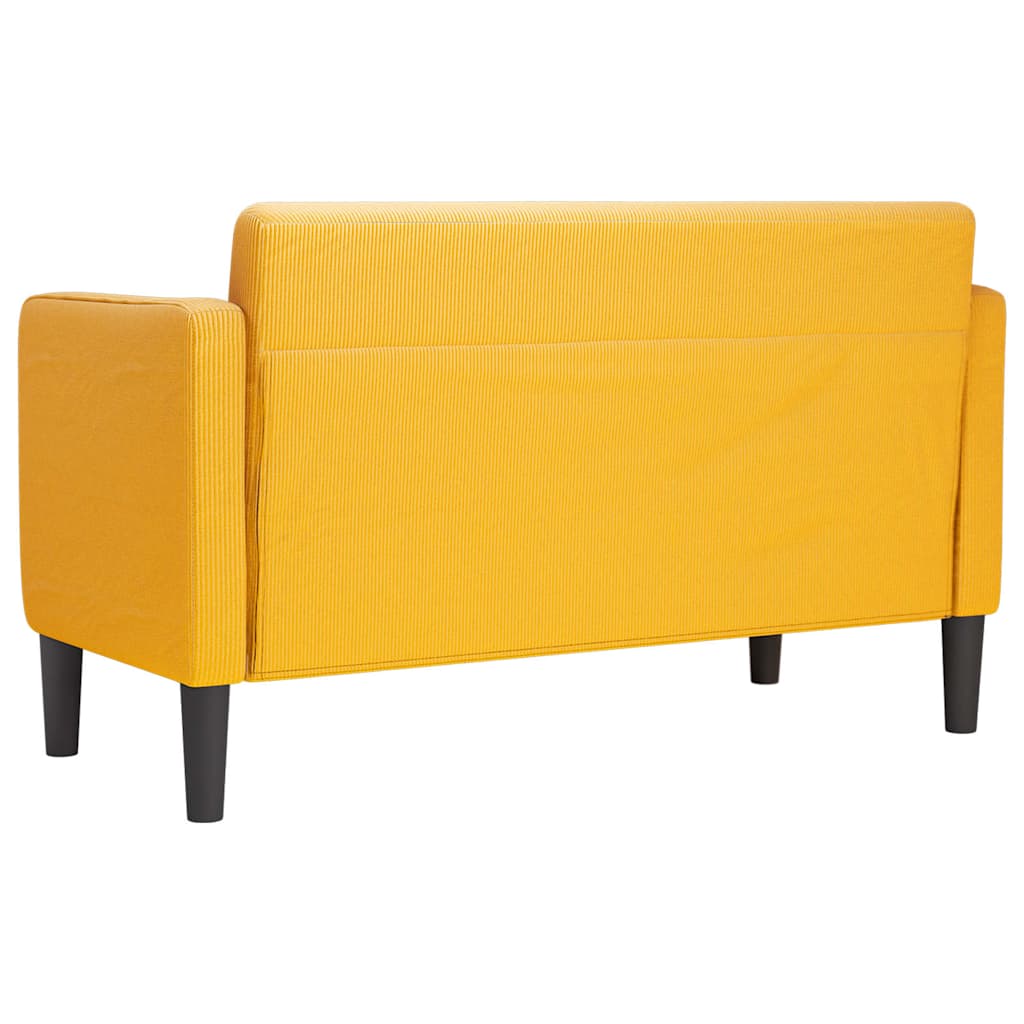 Dvosjed kauč svijetložuta 109 cm samtana tkanina