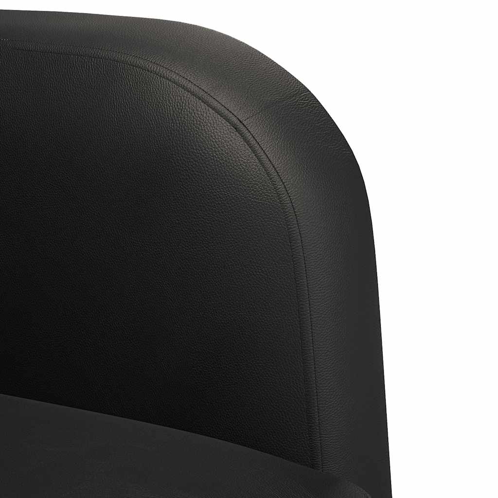 Sofa fotelja s naslonima za ruke crna 54 cm umjetna koža