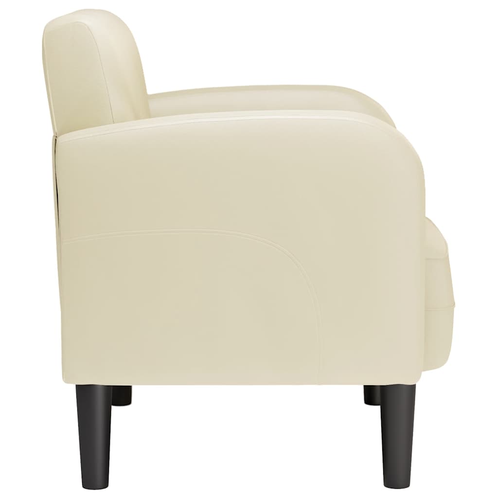 Sofa fotelja s naslonima za ruke krem 54 cm umjetna koža