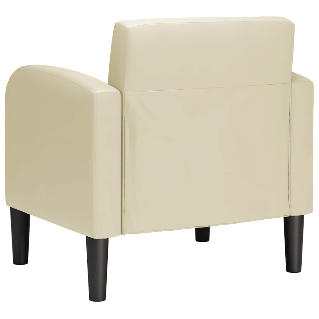 Sofa fotelja s naslonima za ruke krem 54 cm umjetna koža