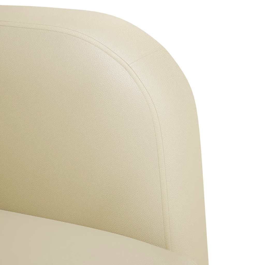 Sofa fotelja s naslonima za ruke krem 54 cm umjetna koža