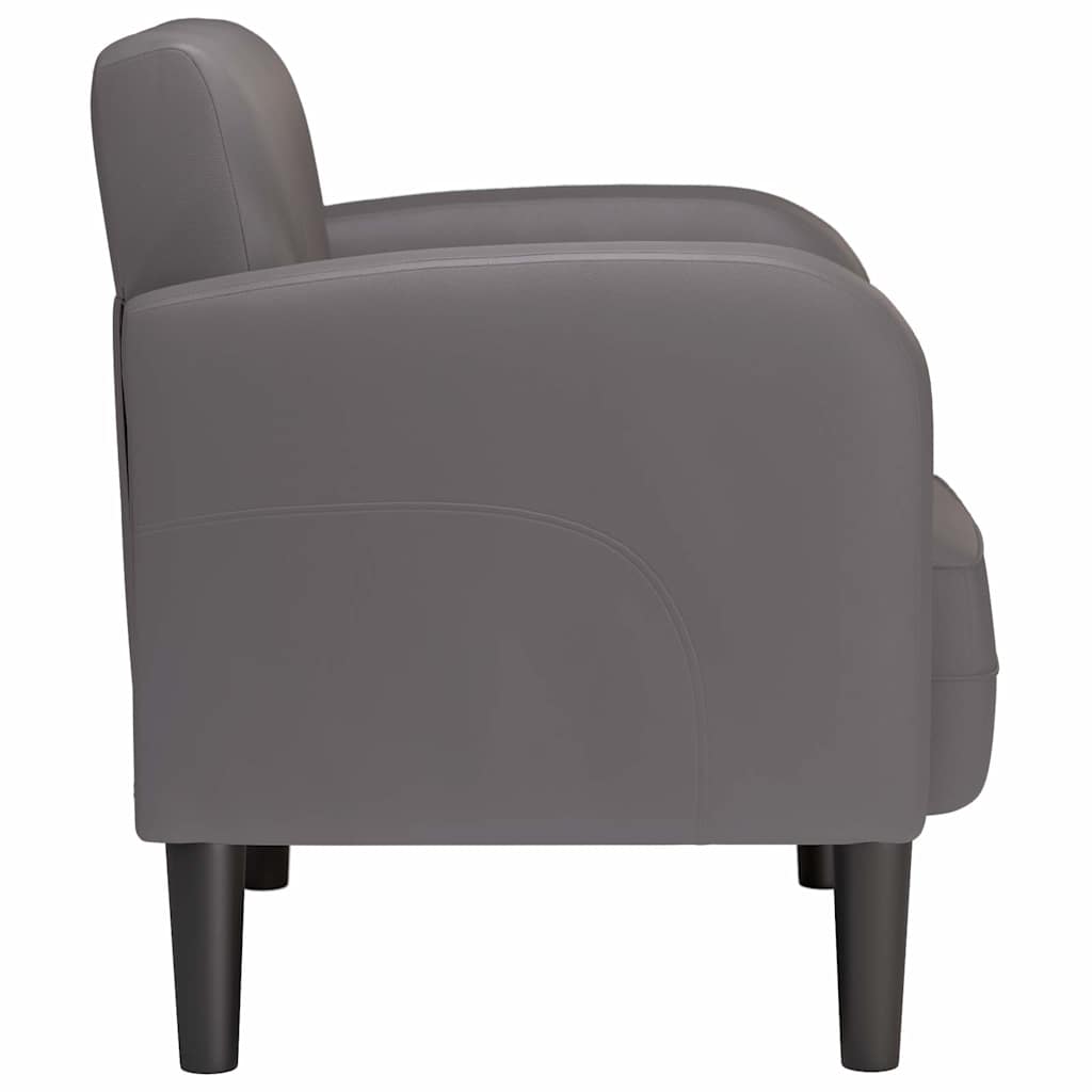 Sofa fotelja s naslonima za ruke siva 54 cm umjetna koža