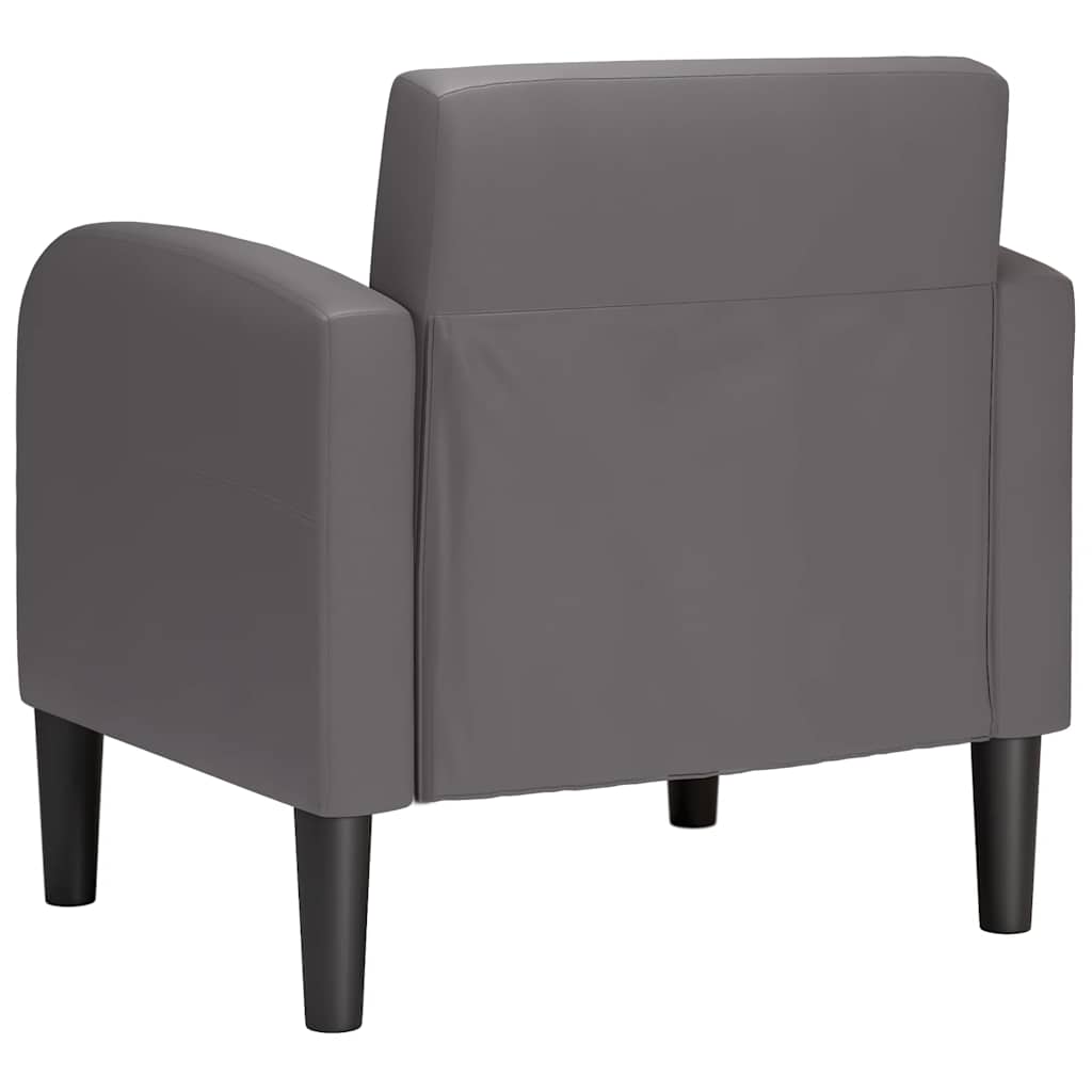 Sofa fotelja s naslonima za ruke siva 54 cm umjetna koža