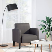 Sofa fotelja s naslonima za ruke siva 54 cm umjetna koža