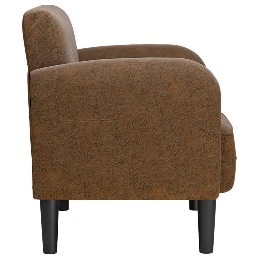Sofa fotelja s naslonima za ruke smeđa 54 cm umjetna koža