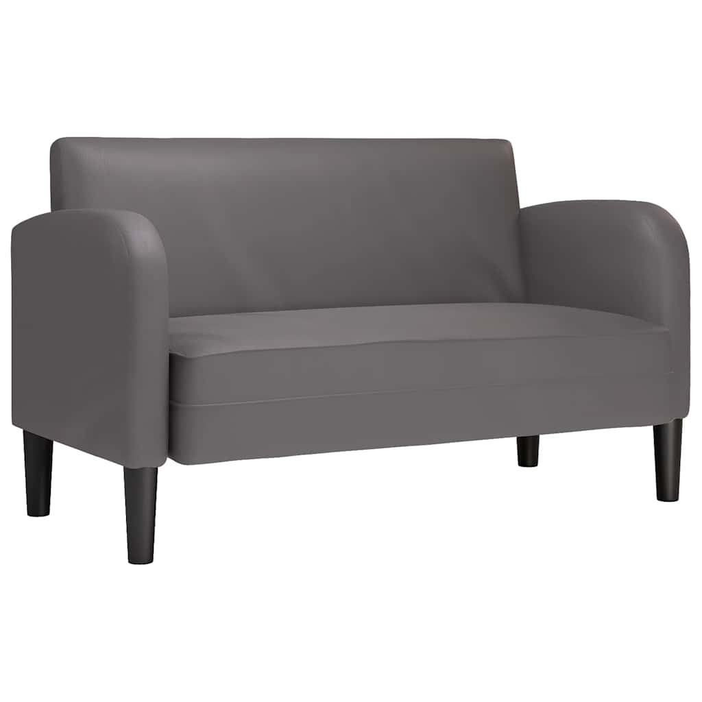 Sofa za dvije osobe siva 110 cm umjetna koža