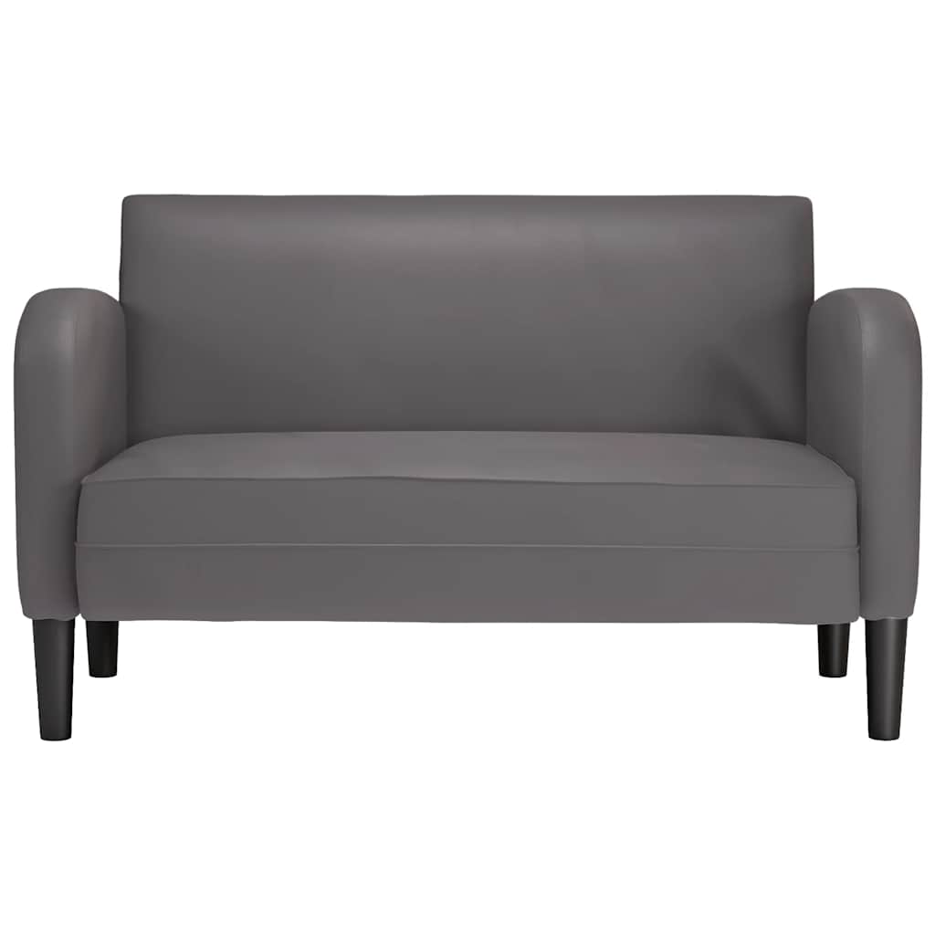 Sofa za dvije osobe siva 110 cm umjetna koža