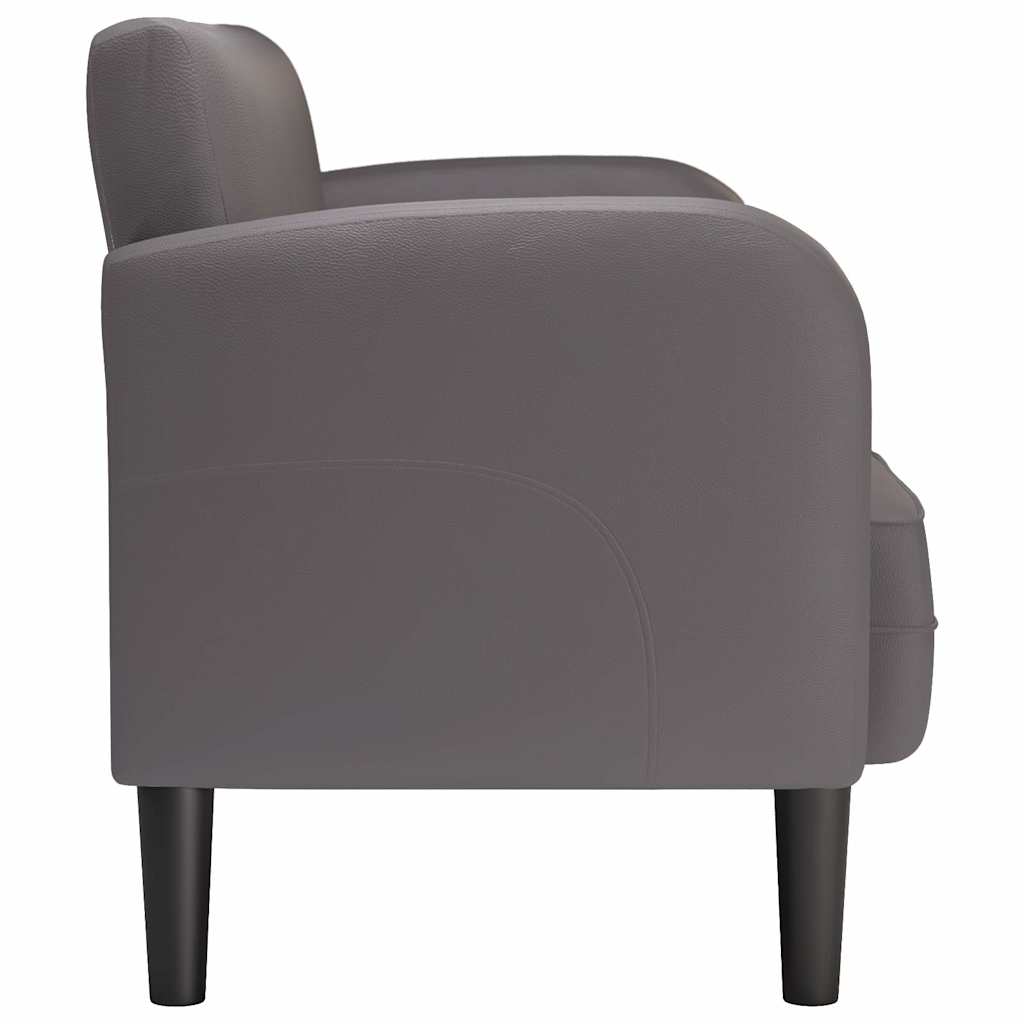Sofa za dvije osobe siva 110 cm umjetna koža