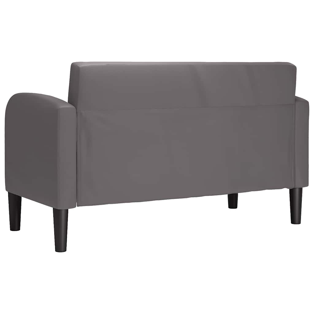 Sofa za dvije osobe siva 110 cm umjetna koža
