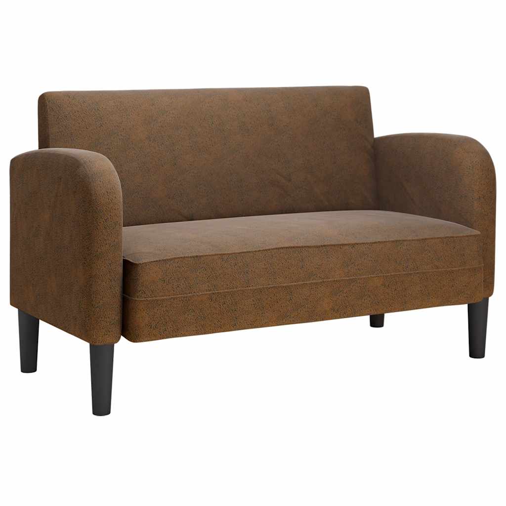 Dvosjed kauč smeđa 110 cm umjetna koža