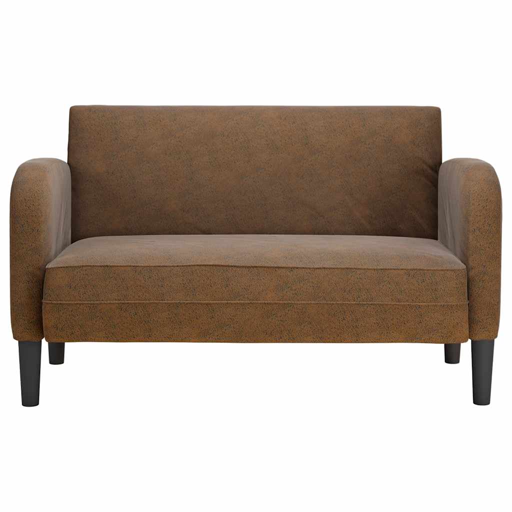 Dvosjed kauč smeđa 110 cm umjetna koža