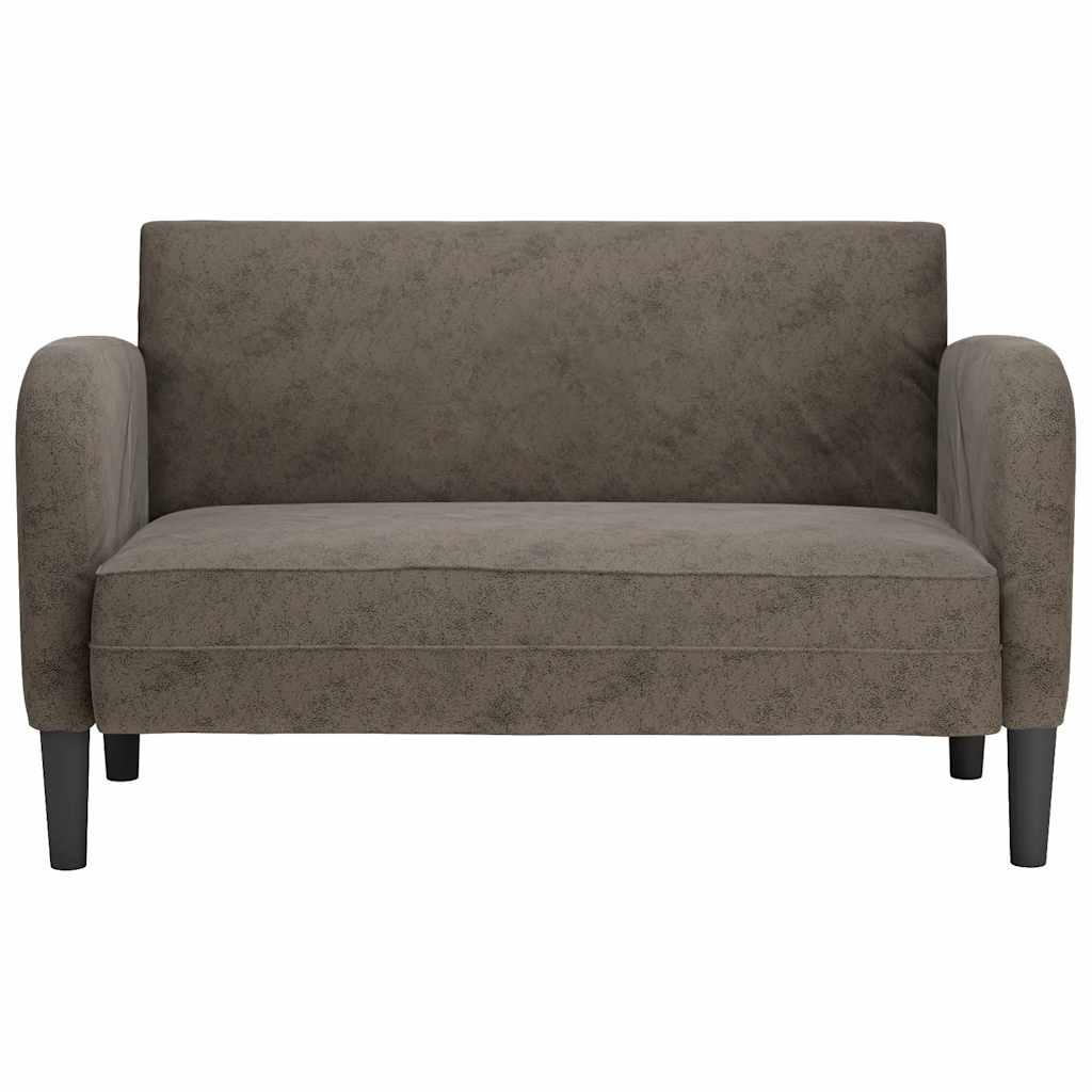 Dvosjed tamno sivi 110 cm umjetna koža