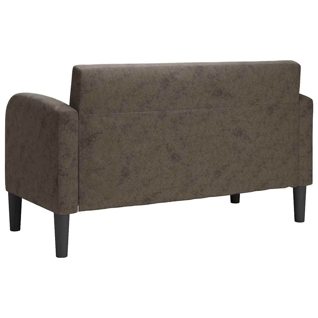 Dvosjed tamno sivi 110 cm umjetna koža