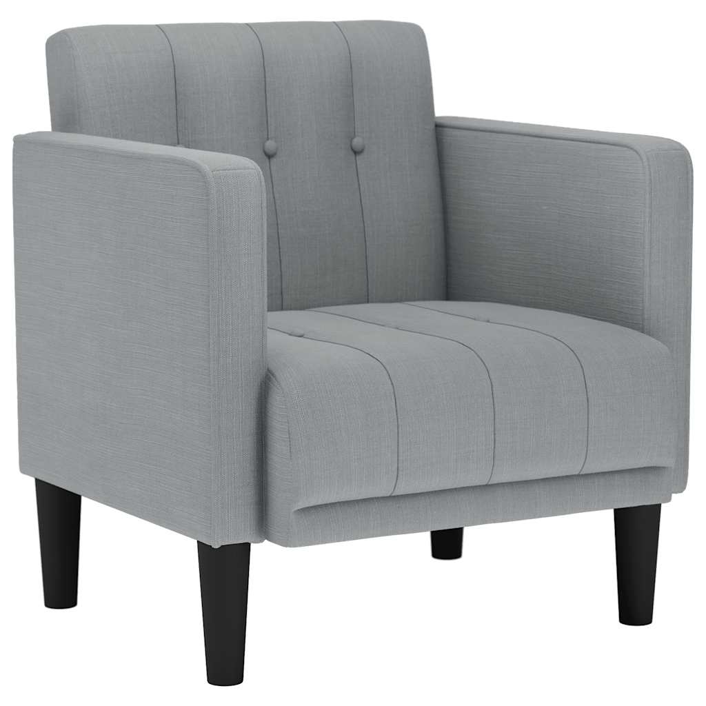 Sofa s naslonima za ruke svijetlo siva 53 cm tkanina