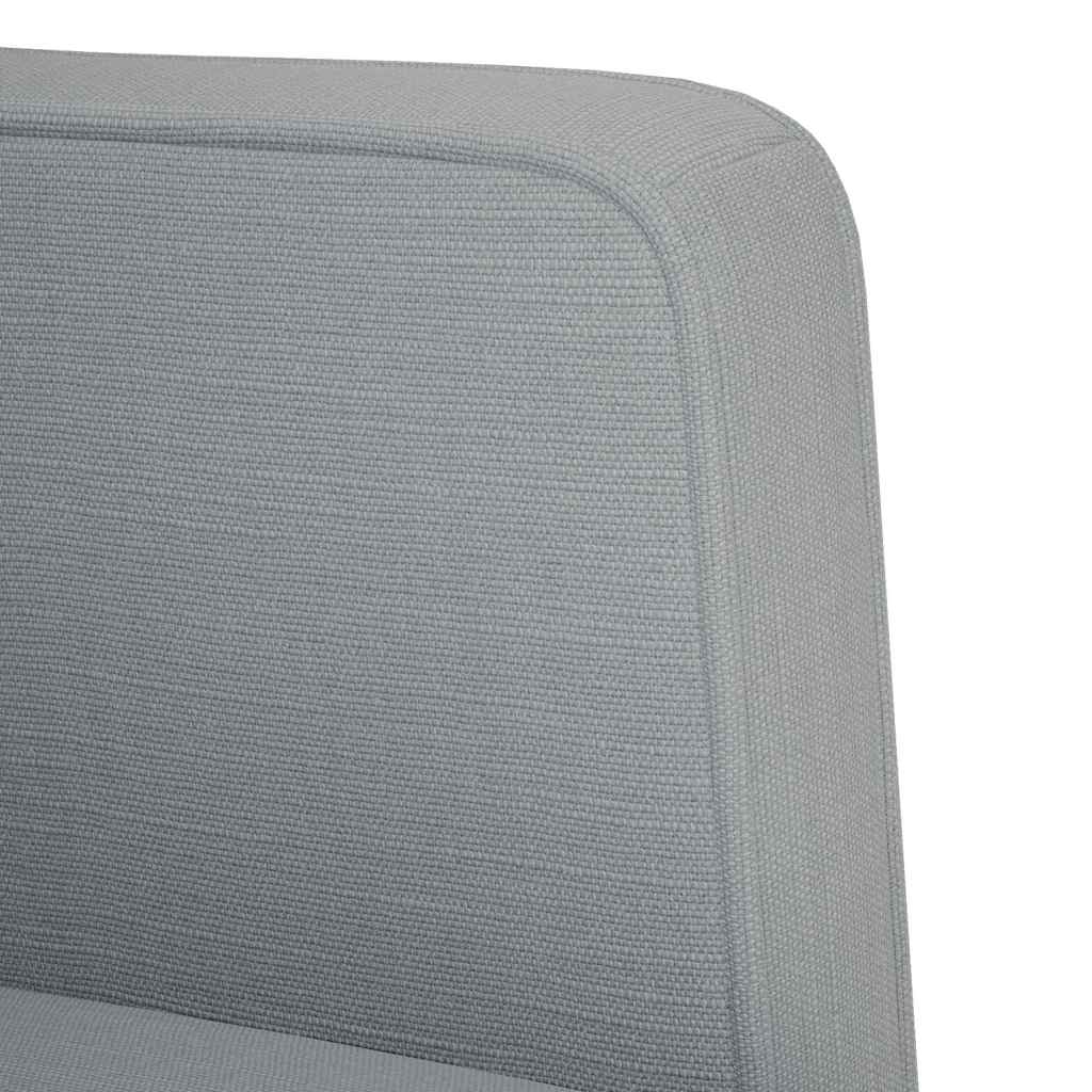 Sofa s naslonima za ruke svijetlo siva 53 cm tkanina
