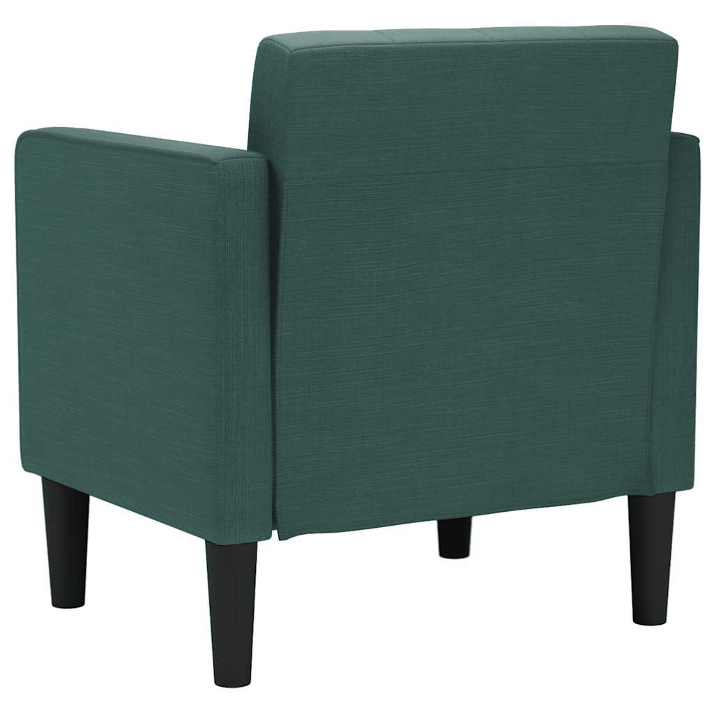 Sofa s naslonima za ruke tamnozelena 53 cm tkanina
