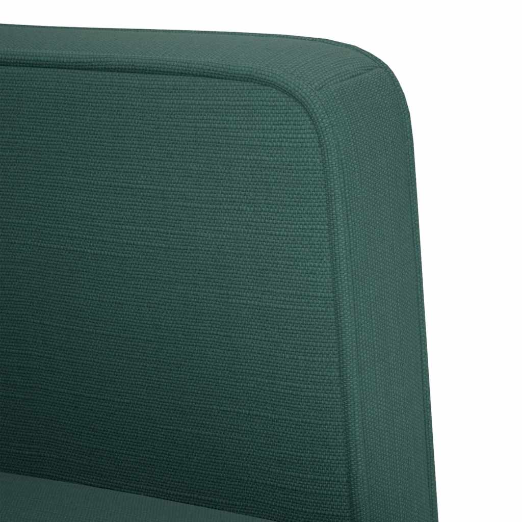 Sofa s naslonima za ruke tamnozelena 53 cm tkanina