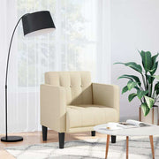 Sofa s naslonima za ruke krem boje 53 cm tkanina
