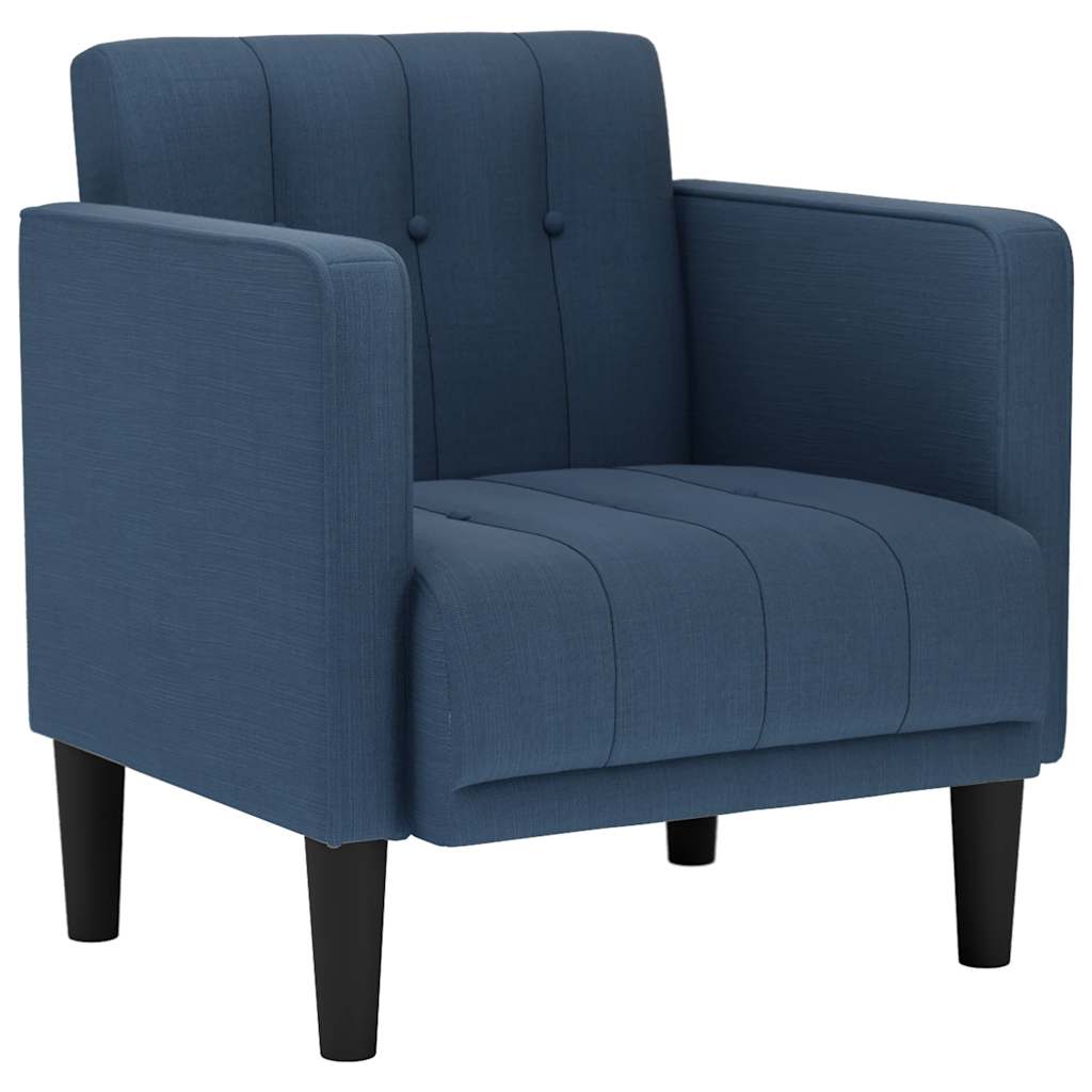 Sofa s naslonima za ruke plava 53 cm tkanina