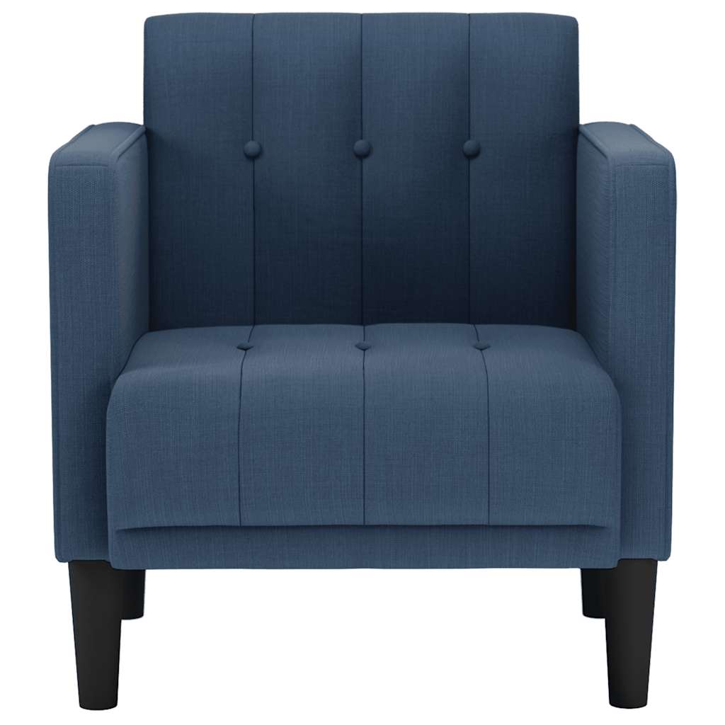 Sofa s naslonima za ruke plava 53 cm tkanina