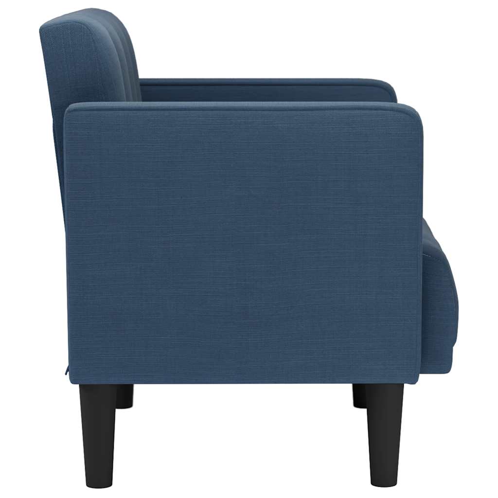 Sofa s naslonima za ruke plava 53 cm tkanina