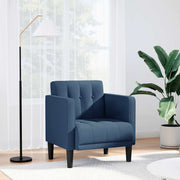 Sofa s naslonima za ruke plava 53 cm tkanina