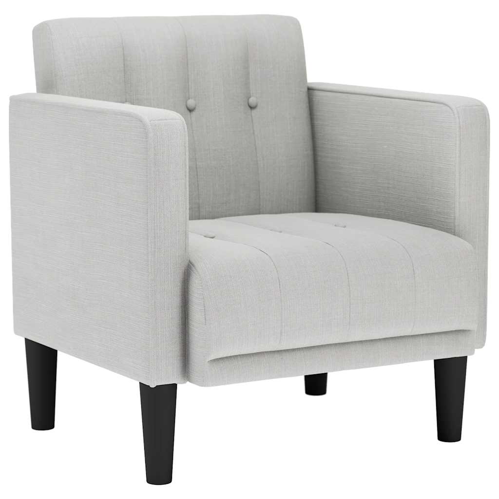 Sofa s naslonima za ruke, siva, 53 cm, tkanina