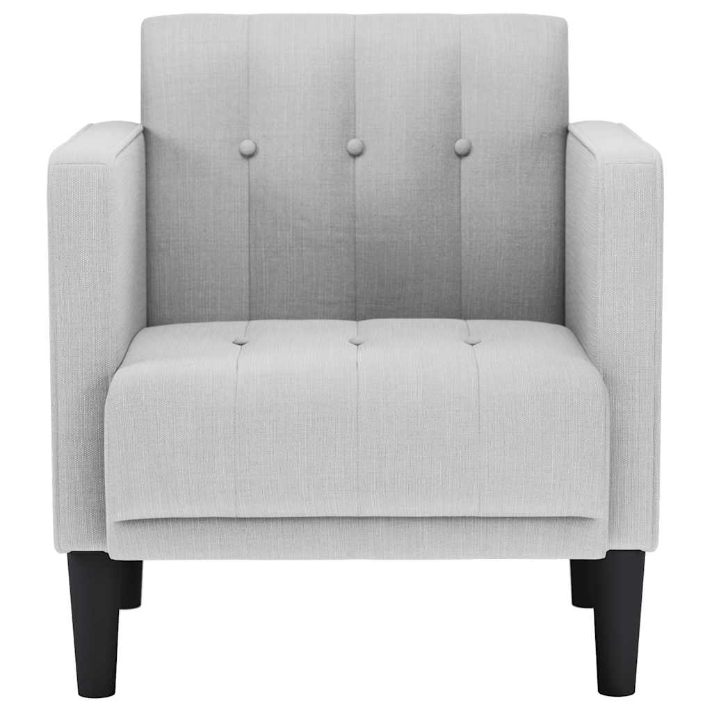 Sofa s naslonima za ruke, siva, 53 cm, tkanina