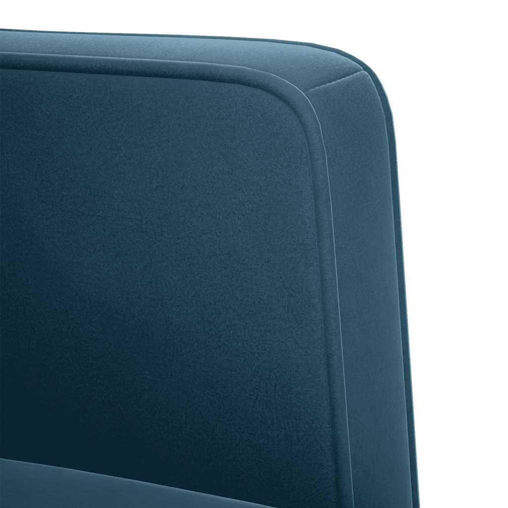 Sofa s naslonima za ruke plava 53 cm baršunasta