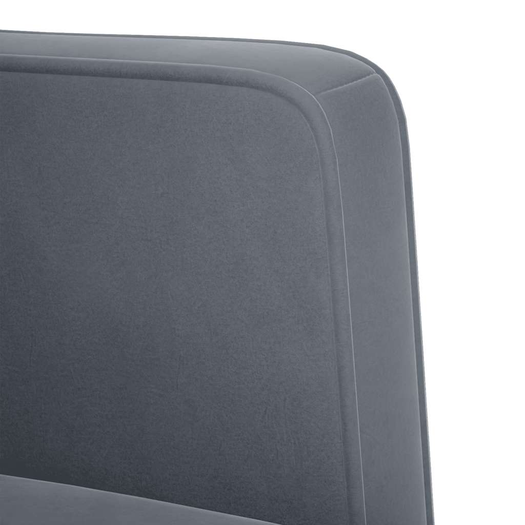 Sofa s naslonima za ruke tamno siva 53 cm baršunasta