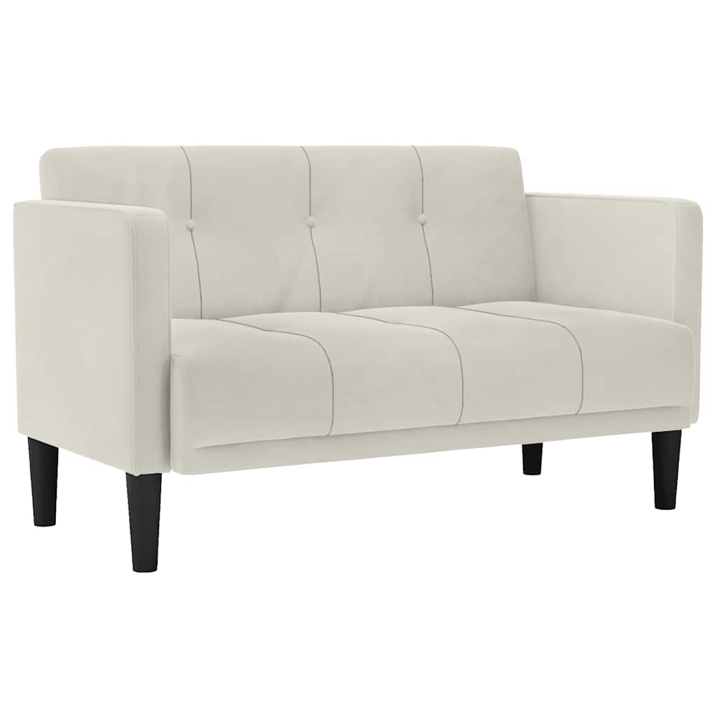 Dvosjed krem boje baršuna 111 cm