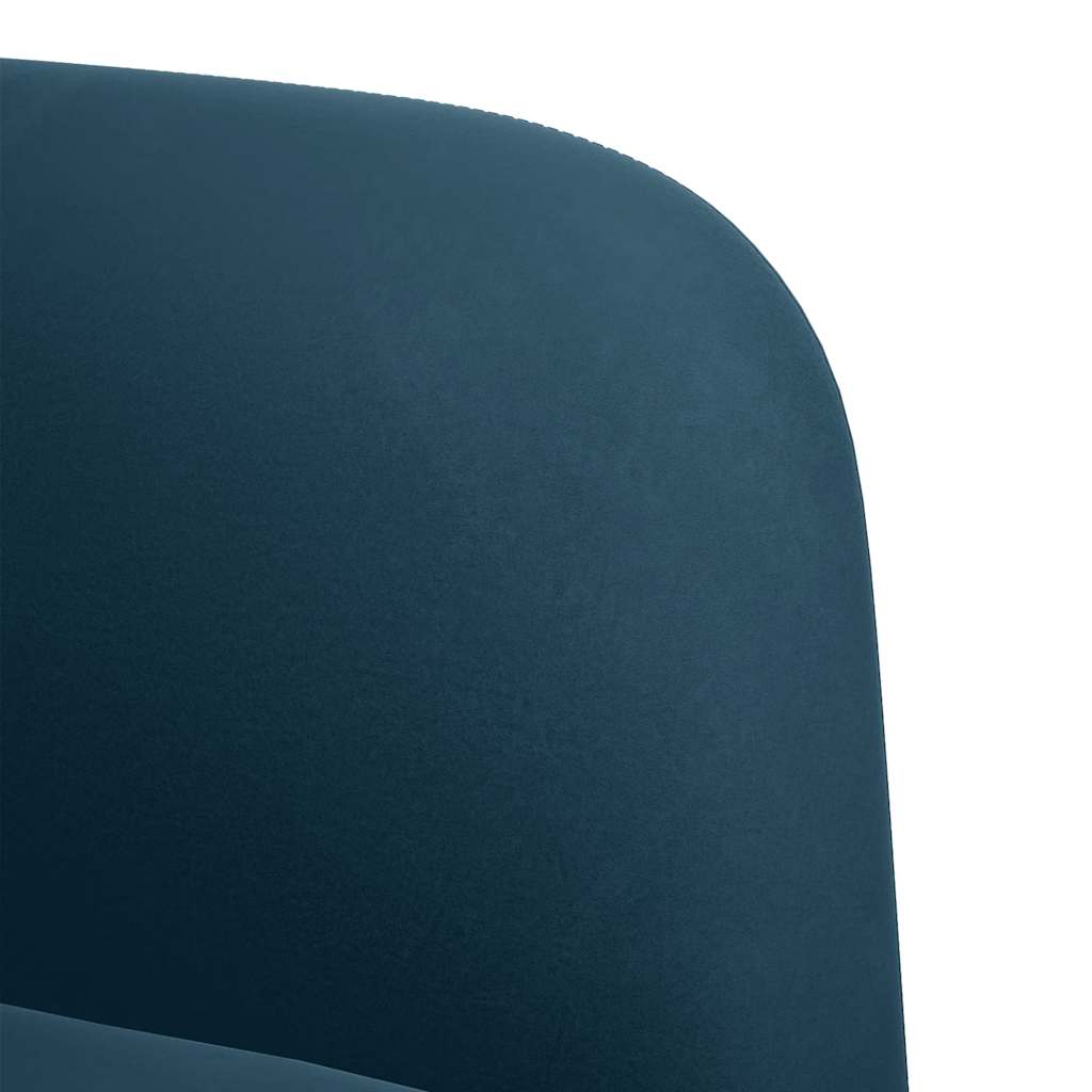 Sofa s naslonima za ruke plava 54 cm baršunasta