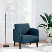 Sofa s naslonima za ruke plava 54 cm baršunasta