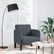 Sofa s naslonima za ruke tamno siva 54 cm baršunasta
