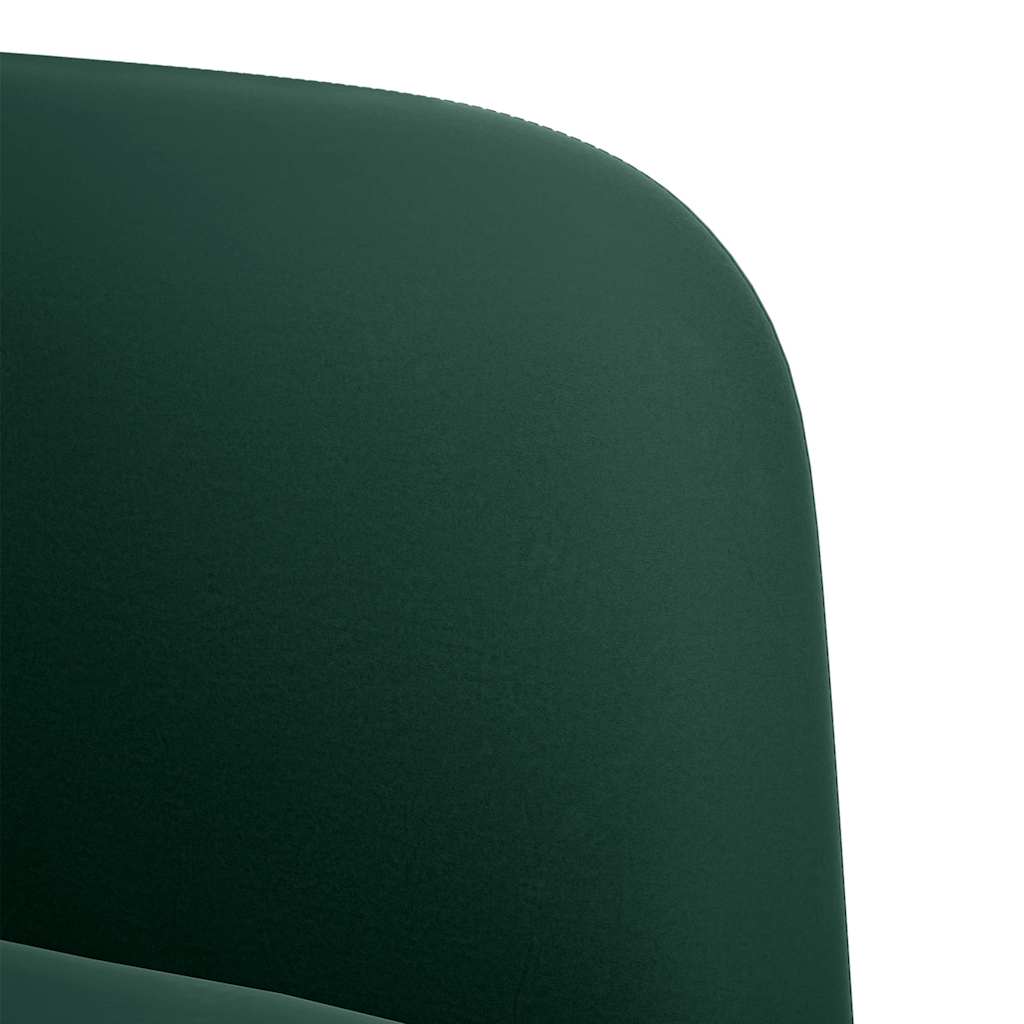 Sofa s naslonima za ruke tamnozelena 54 cm baršunasta