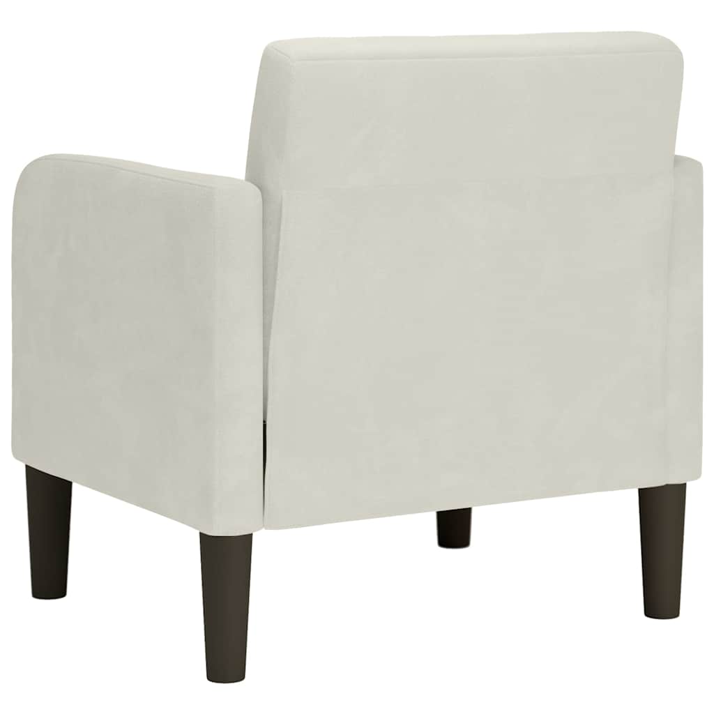 Sofa fotelja s naslonima za ruke krem boje 54 cm baršunasta