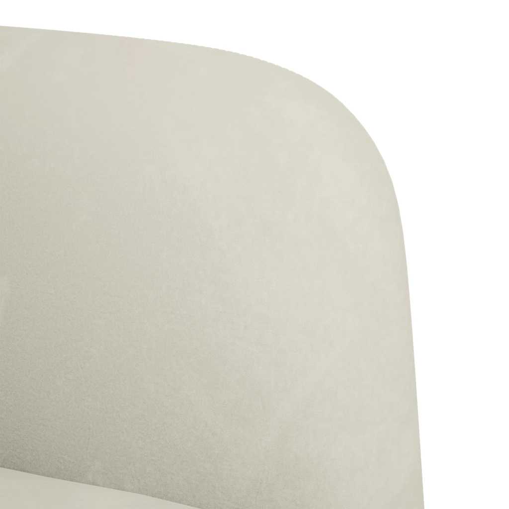 Sofa fotelja s naslonima za ruke krem boje 54 cm baršunasta