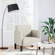Sofa fotelja s naslonima za ruke krem boje 54 cm baršunasta