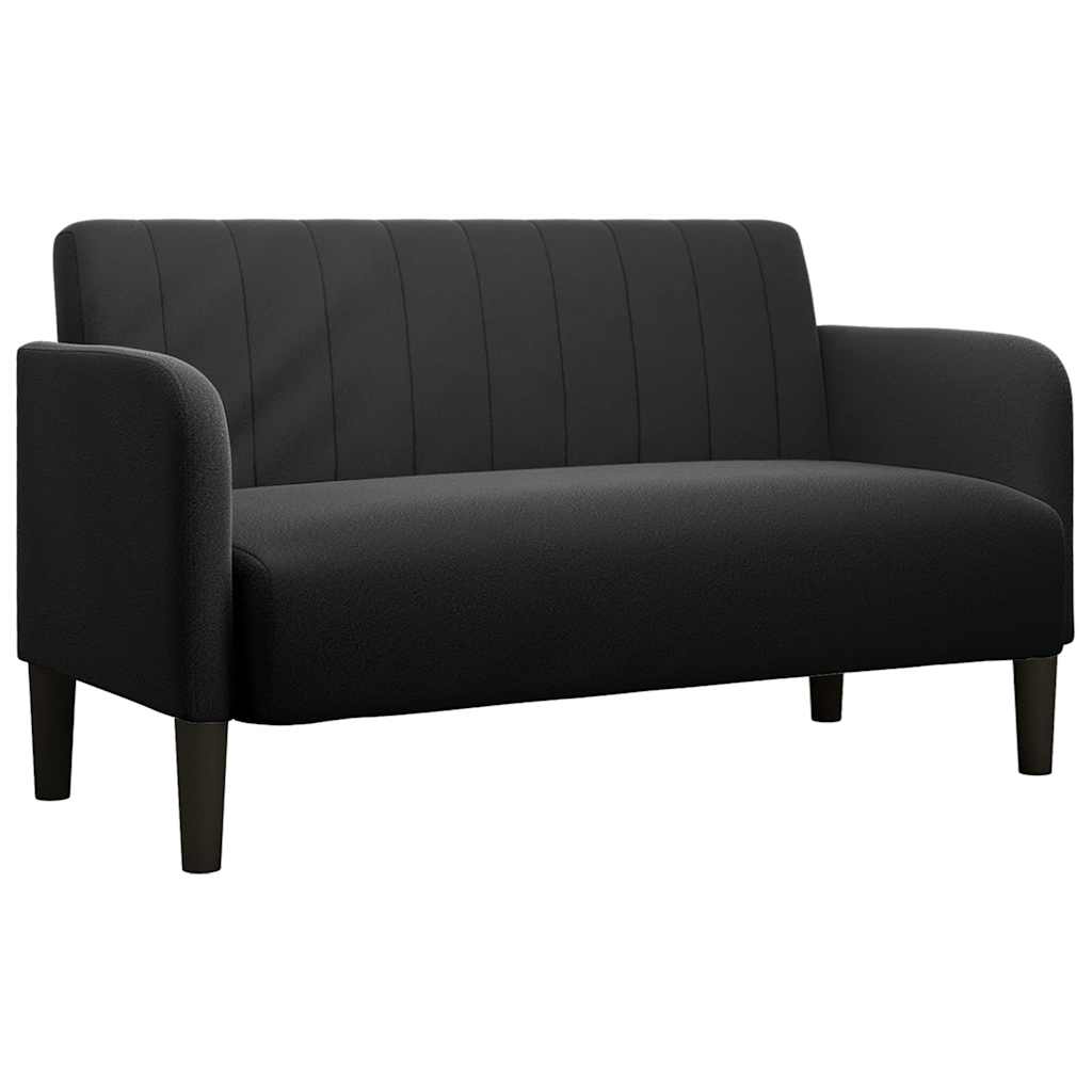 Dvosjed crni 109 cm baršun